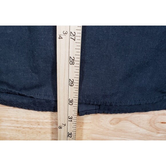 Machine Men’s XL Black Short Sleeve Button Up Shirt Embroidered Pockets Casual - Picture 8 of 8